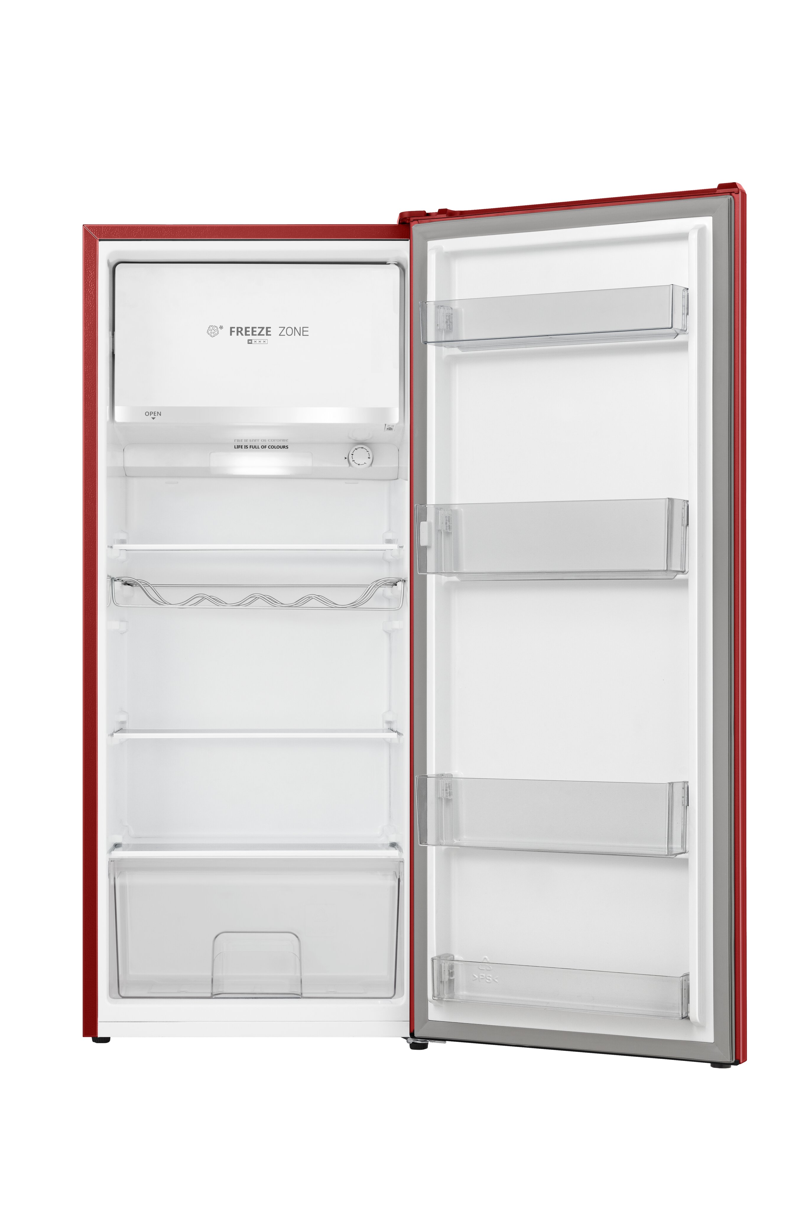 Frigorífico 1 puerta Hisense Cíclico/Defrost - RR220D4BRE - Rojo Rojo-8
