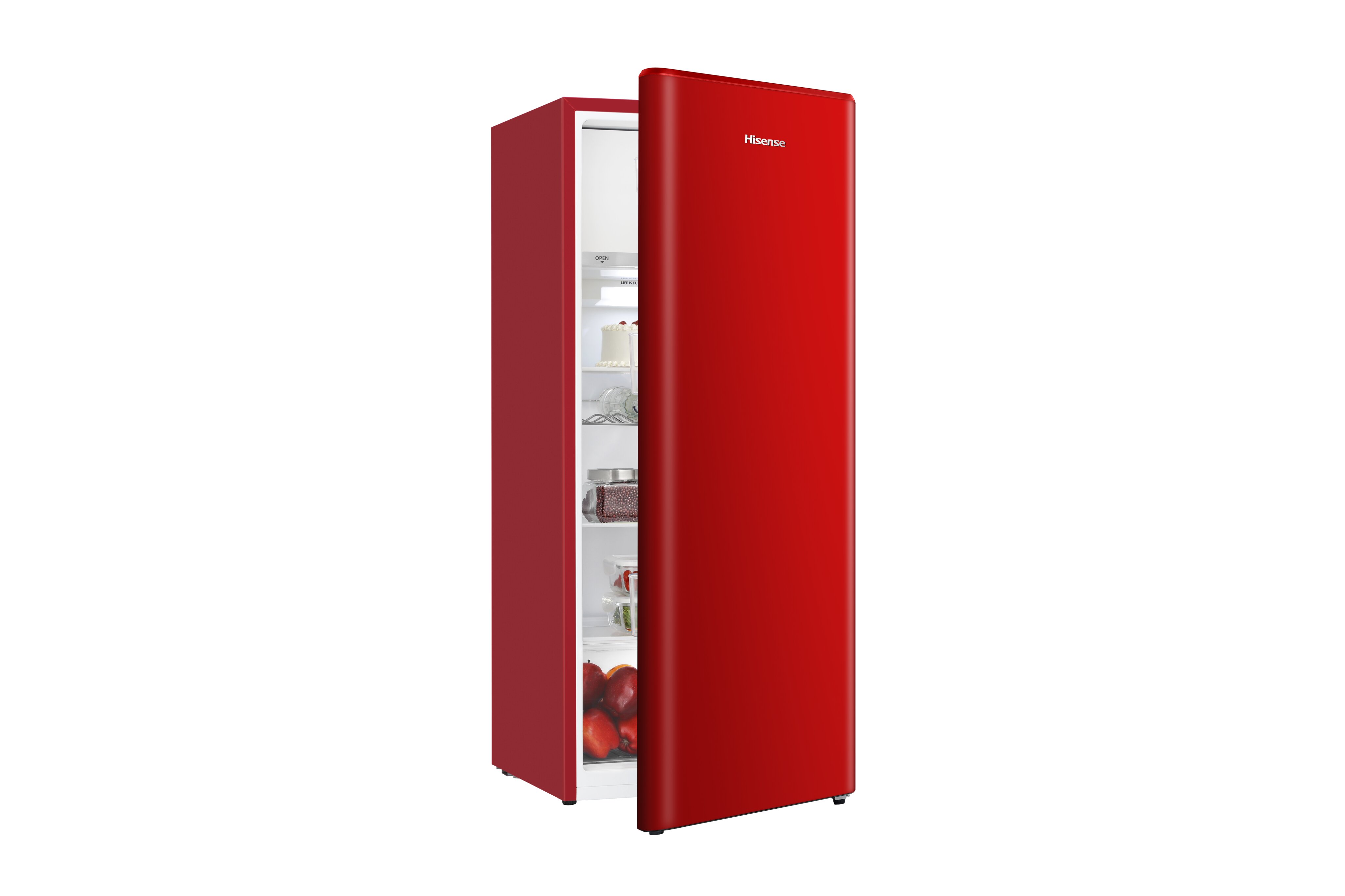 Frigorífico 1 puerta Hisense Cíclico/Defrost - RR220D4BRE - Rojo Rojo-10