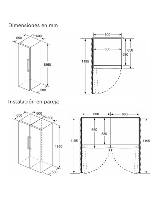 Frigorífico de 1 Porta Serie 4 Bosch KSV36FIEP Tecnologia Inverter, Sistema VitaFresh e de 186 cm - Inox Inox-3