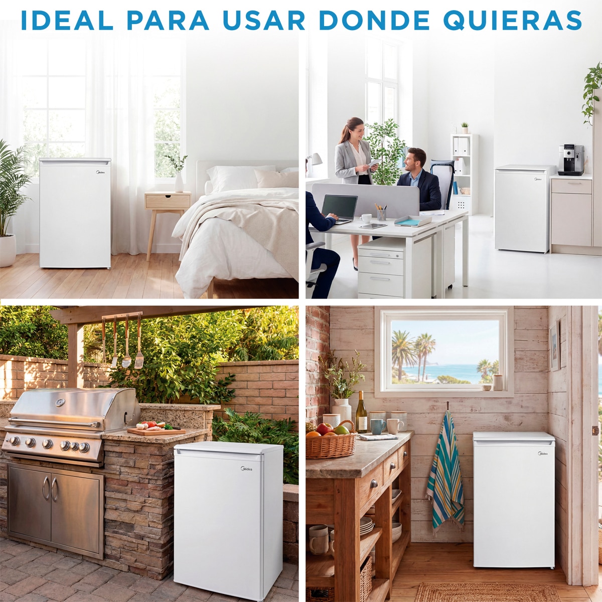 Frigorífico mini Midea cíclico - MDRD168FGE01 Blanco-7