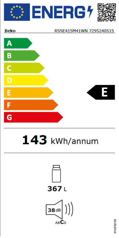Frigorífico 1 puerta Beko Sistema Cíclico - RSSE415M41WN Blanco-4