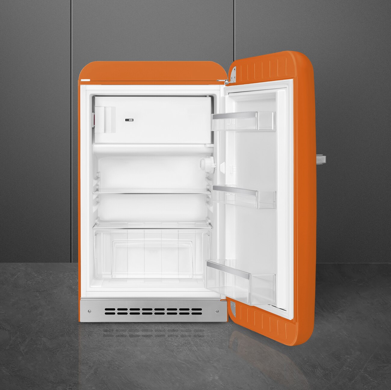 Frigorífico de 1 Porta Smeg Anni 50 FAB10ROR6 Estático com Dobradiças à Direita e de 97 cm - Laranja Polido Laranja-2