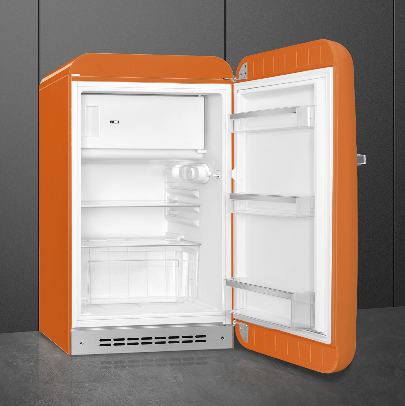 Frigorífico de 1 Porta Smeg Anni 50 FAB10ROR6 Estático com Dobradiças à Direita e de 97 cm - Laranja Polido Laranja-3
