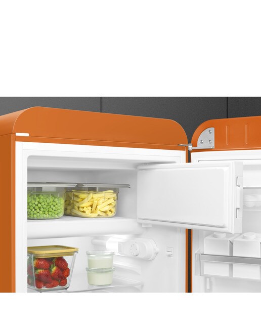 Frigorífico de 1 Porta Smeg Anni 50 FAB10ROR6 Estático com Dobradiças à Direita e de 97 cm - Laranja Polido Laranja-5