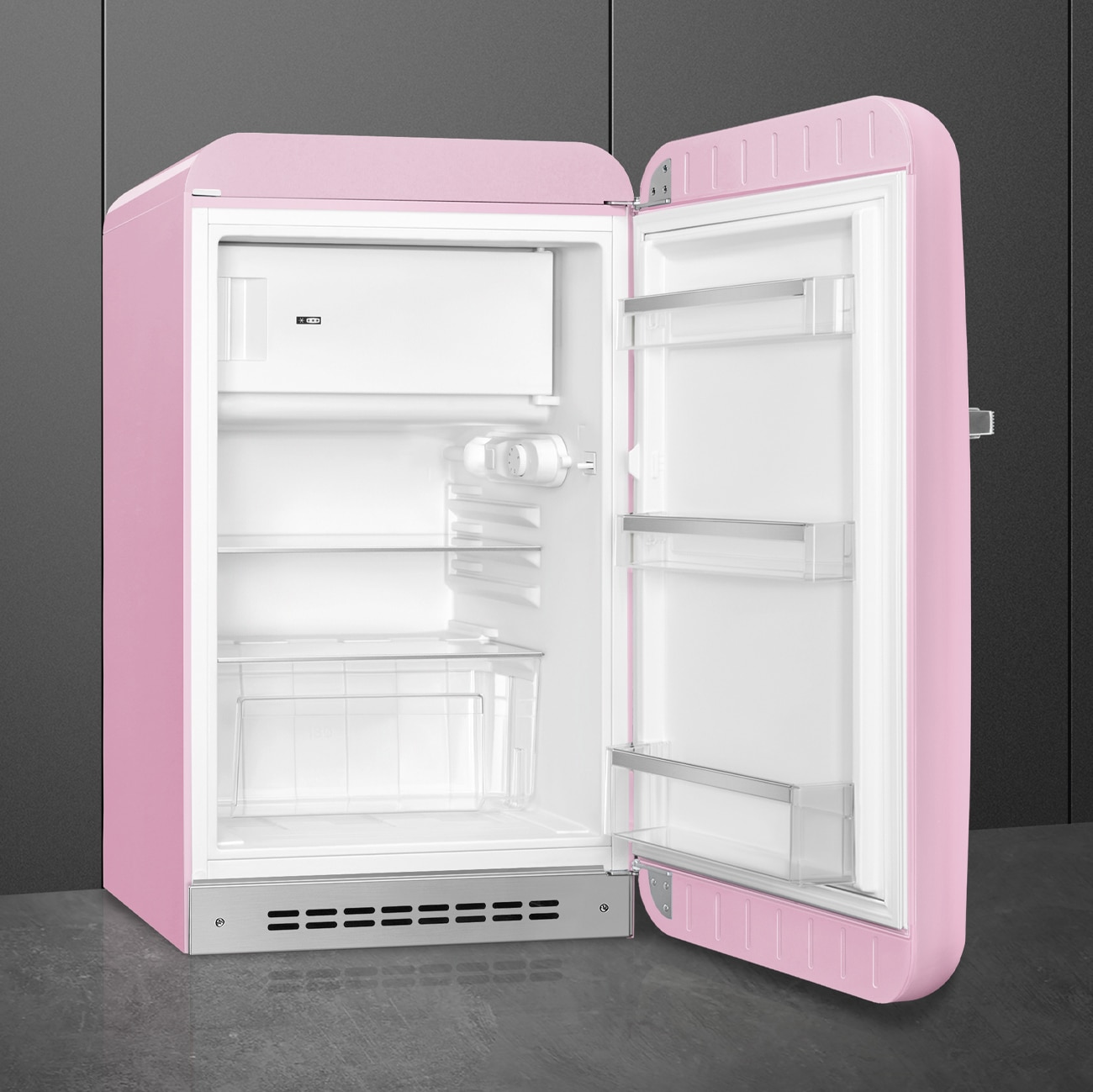 Frigorífico de 1 Porta Smeg Anni 50 FAB10RPK6 Estático com Dobradiças à Direita e de 97 cm - Rosa Polido Rosa-3
