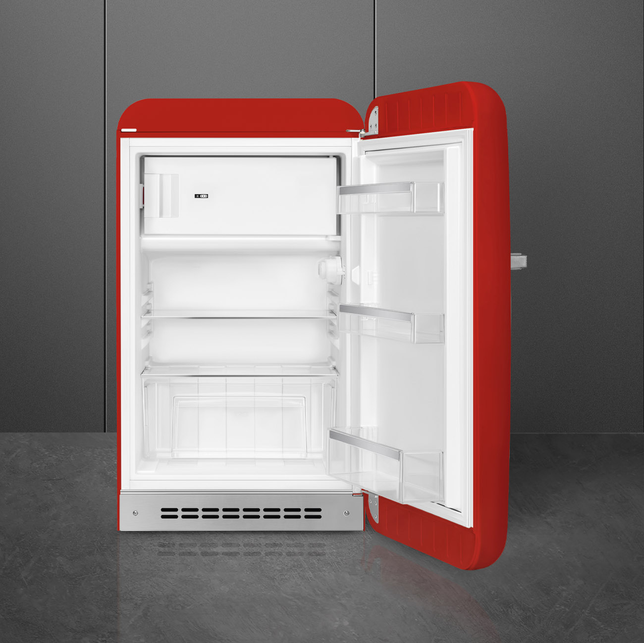 Frigorífico de 1 Porta Smeg Anni 50 FAB10RRD6 Estático com Dobradiças à Direita e de 97 cm - Vermelho Polido Vermelho-2