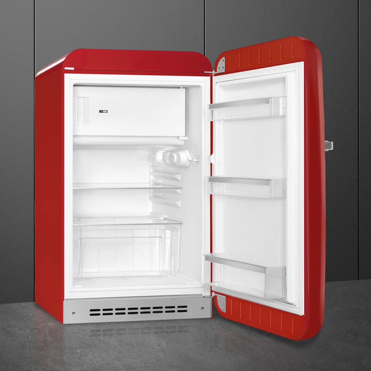 Frigorífico de 1 Porta Smeg Anni 50 FAB10RRD6 Estático com Dobradiças à Direita e de 97 cm - Vermelho Polido Vermelho-3