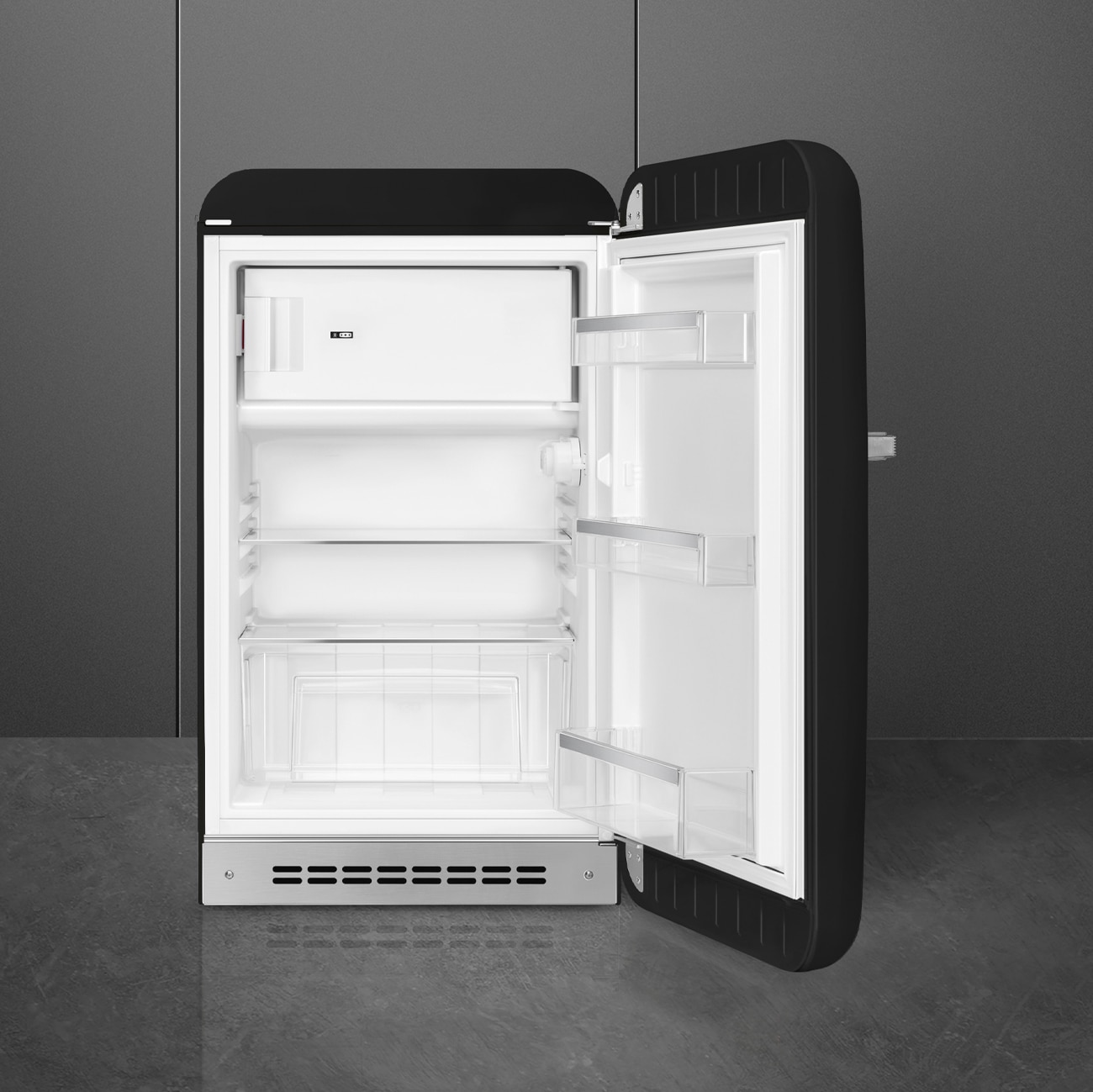 Frigorífico de 1 Porta Smeg Anni 50 FAB10RBL6 Estático com Dobradiças à Direita e de 97 cm - Preto Polido Preto-2