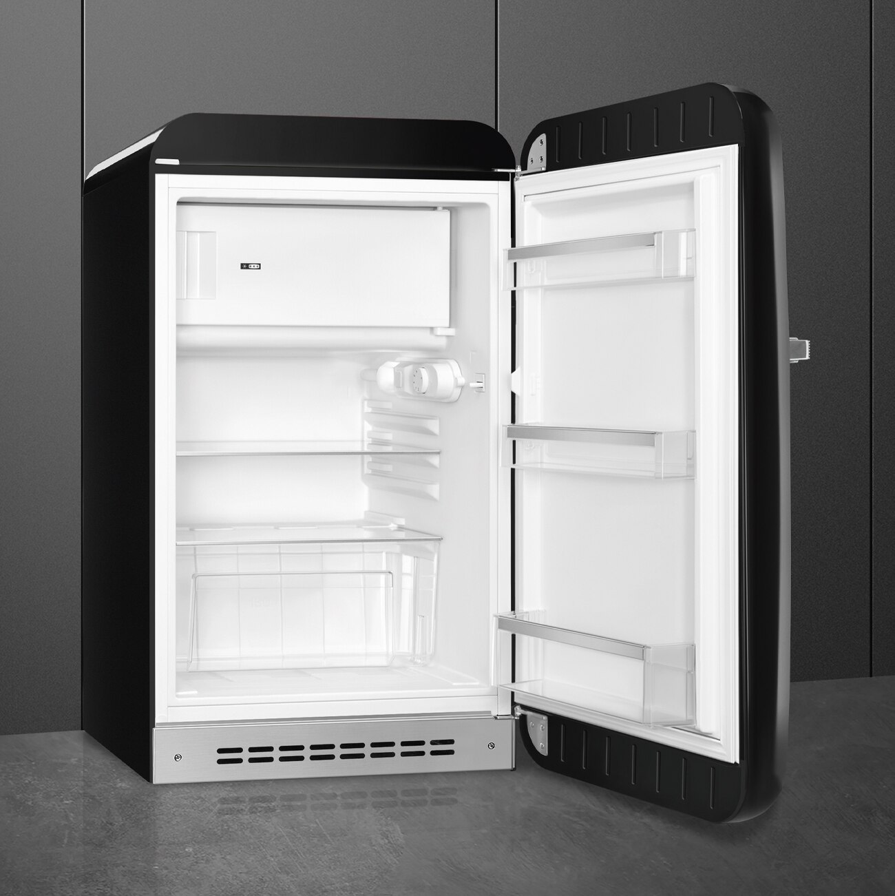 Frigorífico de 1 Porta Smeg Anni 50 FAB10RBL6 Estático com Dobradiças à Direita e de 97 cm - Preto Polido Preto-3