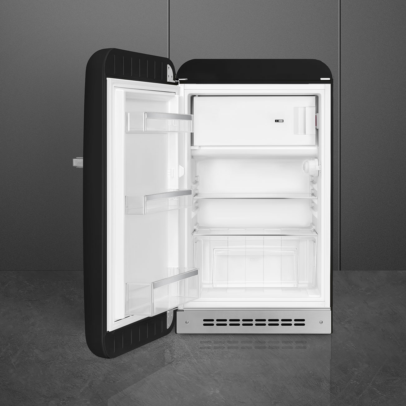 Frigorífico de 1 Porta Smeg Anni 50 FAB10LBL6 Estático com Dobradiças à Esquerda e de 97 cm - Preto Polido Preto-2