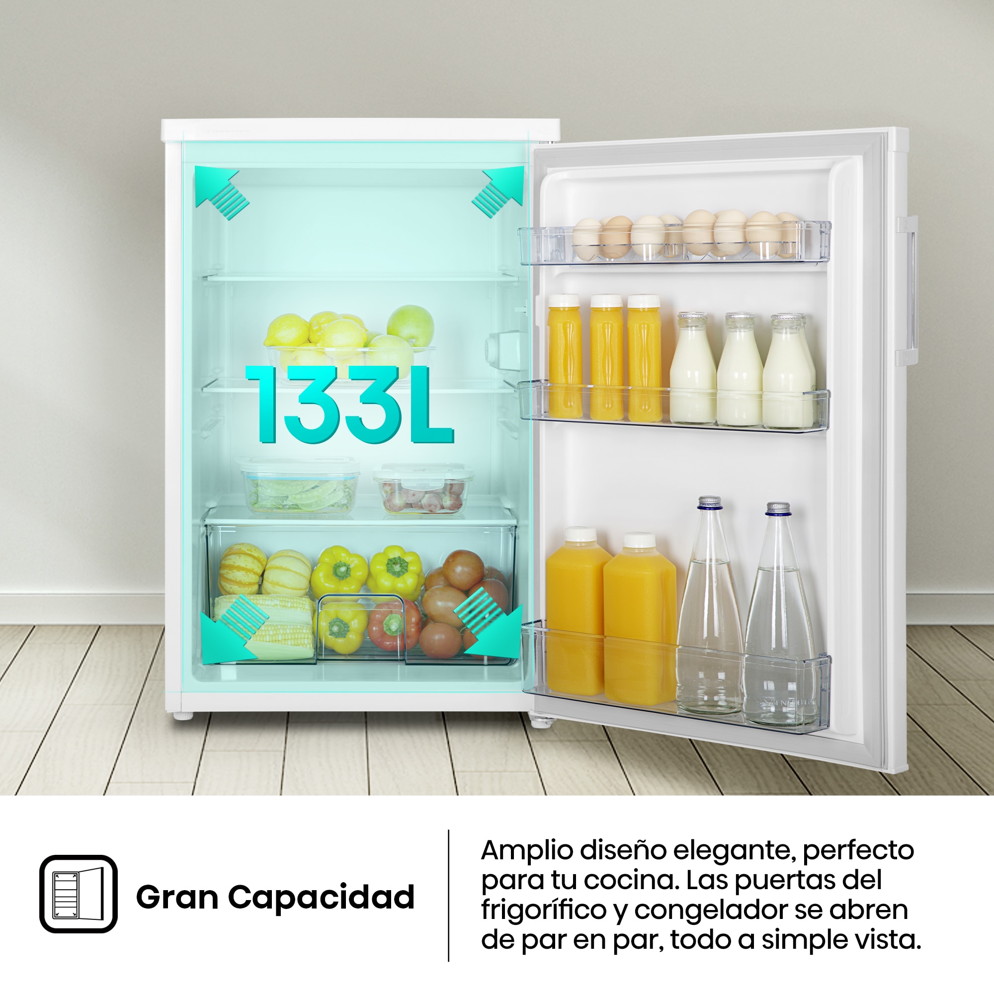 Frigorífico 1 puerta Hisense cíclico Defrost - RL170D4BWE Blanco-7