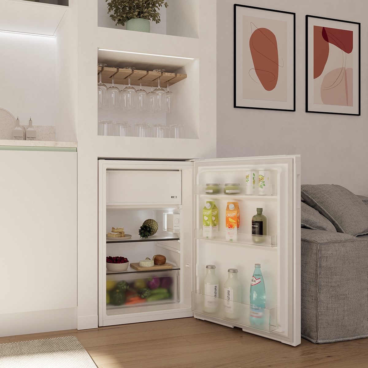 Frigorífico mini Candy con congelador - CNOQ2S58EW Blanco-8