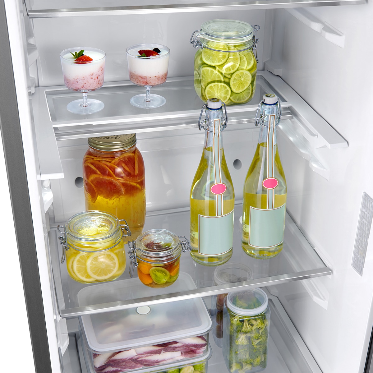Frigorífico 1 puerta Samsung con IA 186cm Balda Botellero 387L Clase E Inox RR39C7BH5S9/EF Inox-8