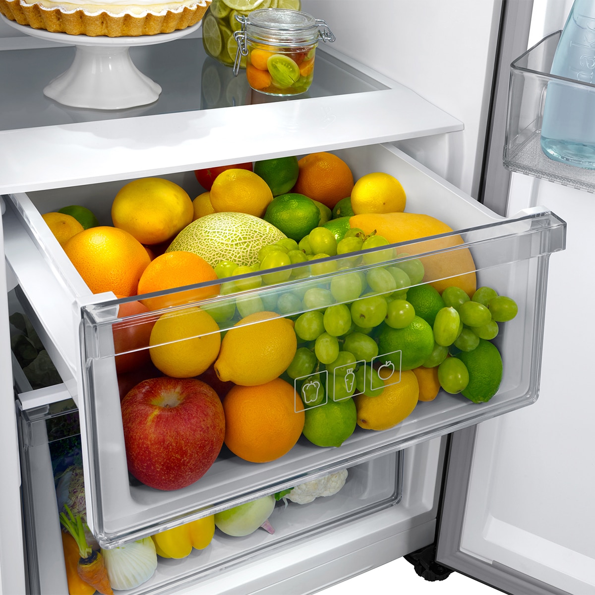Frigorífico 1 puerta Samsung con IA 186cm Balda Botellero 387L Clase E Inox RR39C7BH5S9/EF Inox-9