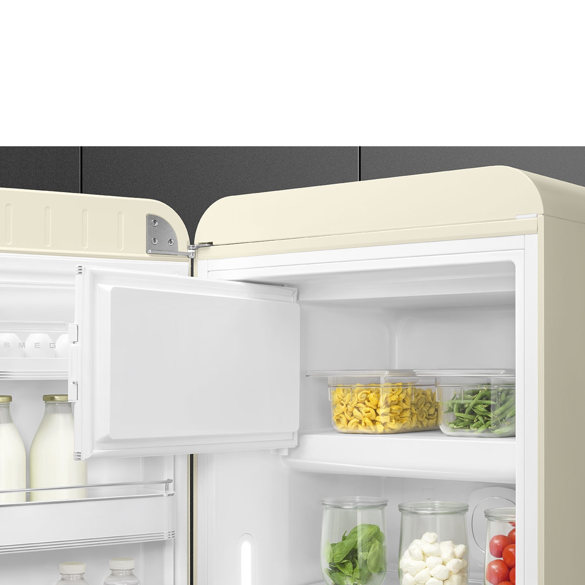 Frigorífico 1 puerta Smeg, Compresor Inverter, 270 litros, Crema , apertura a la izquierda - FAB28LCR6 Crema-7