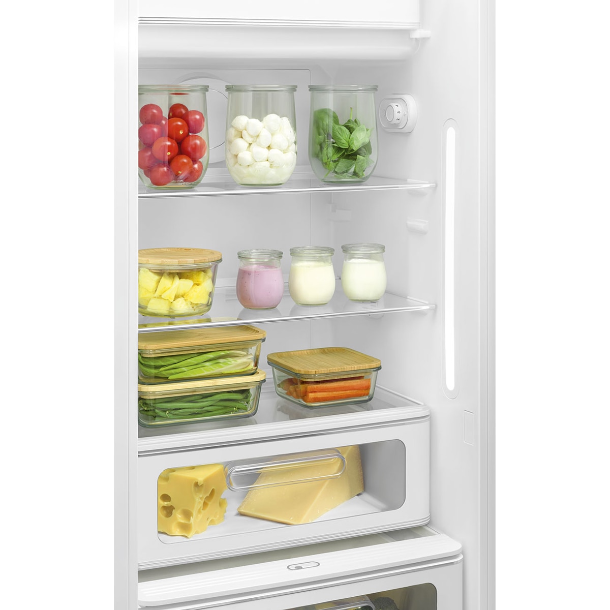 Frigorífico 1 puerta Smeg, Compresor Inverter, 270 litros, , apertura a la derecha - FAB28RCR6 - Crema Crema-17