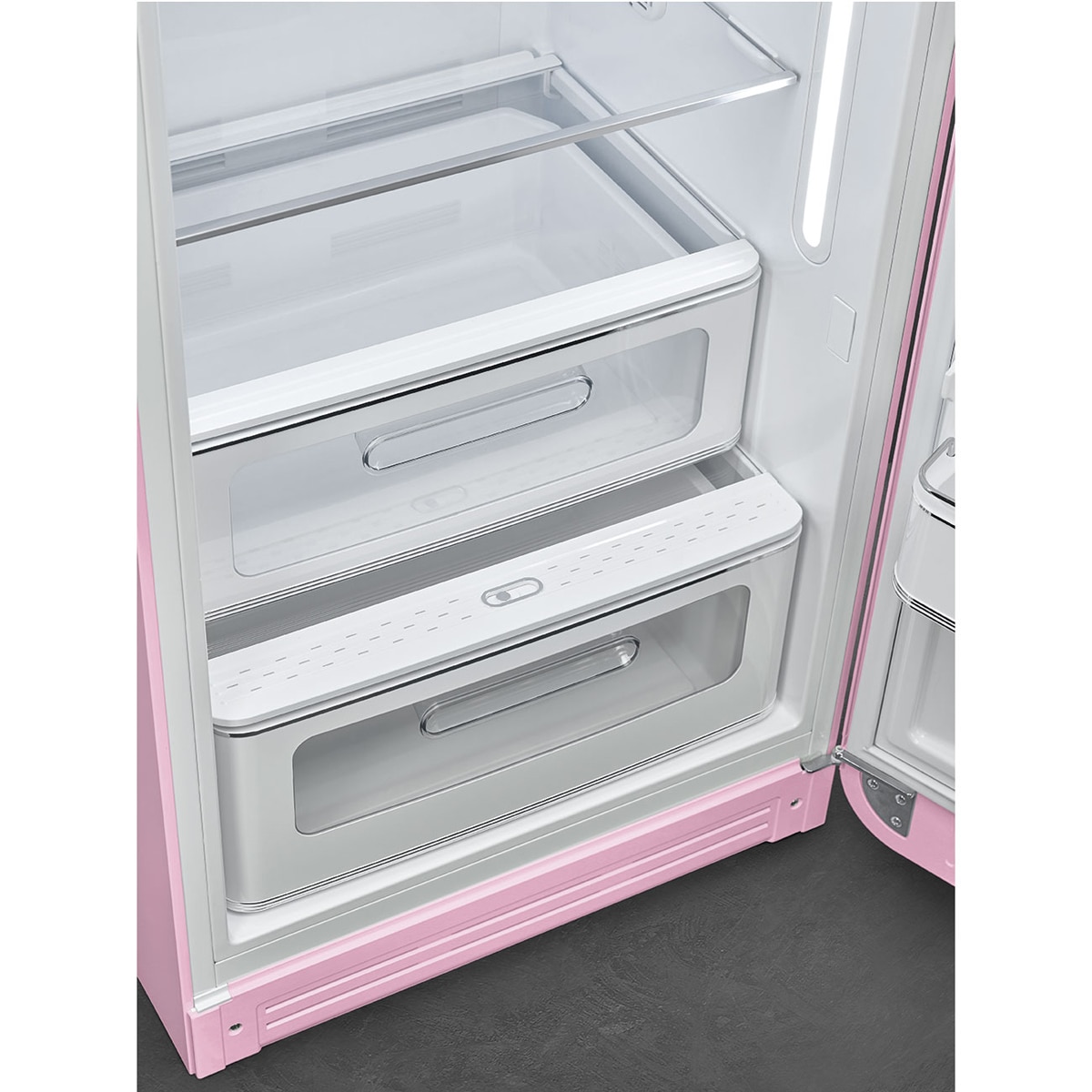 Frigorífico 1 puerta Smeg, Compresor Inverter, 270 litros, Rosa, apertura a la derecha - FAB28RPK6 Rosa-6