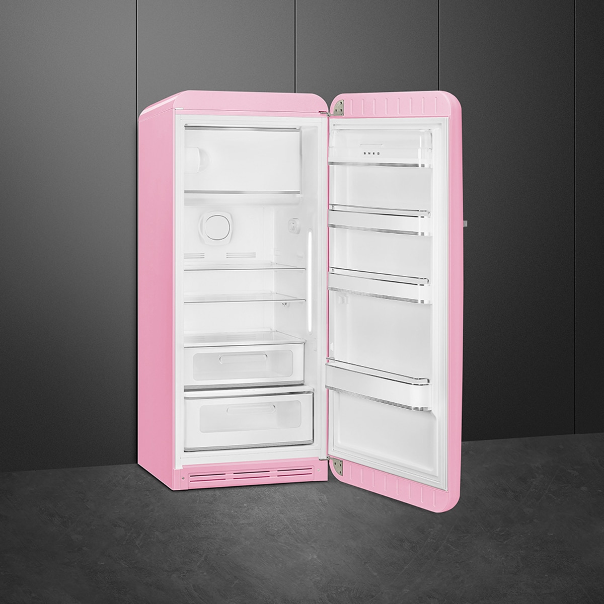 Frigorífico 1 puerta Smeg, Compresor Inverter, 270 litros, Rosa, apertura a la derecha - FAB28RPK6 Rosa-9