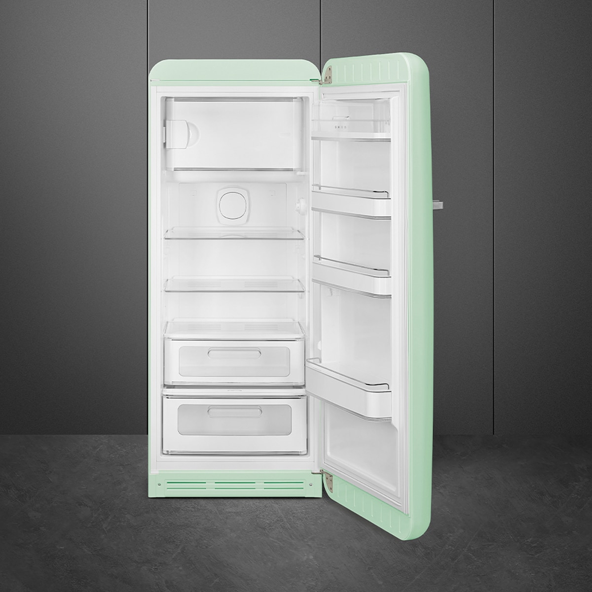 Frigorífico 1 puerta Smeg, Compresor Inverter, 270 litros, Verde agua, apertura a la derecha - FAB28RPG6 Verde Agua-12