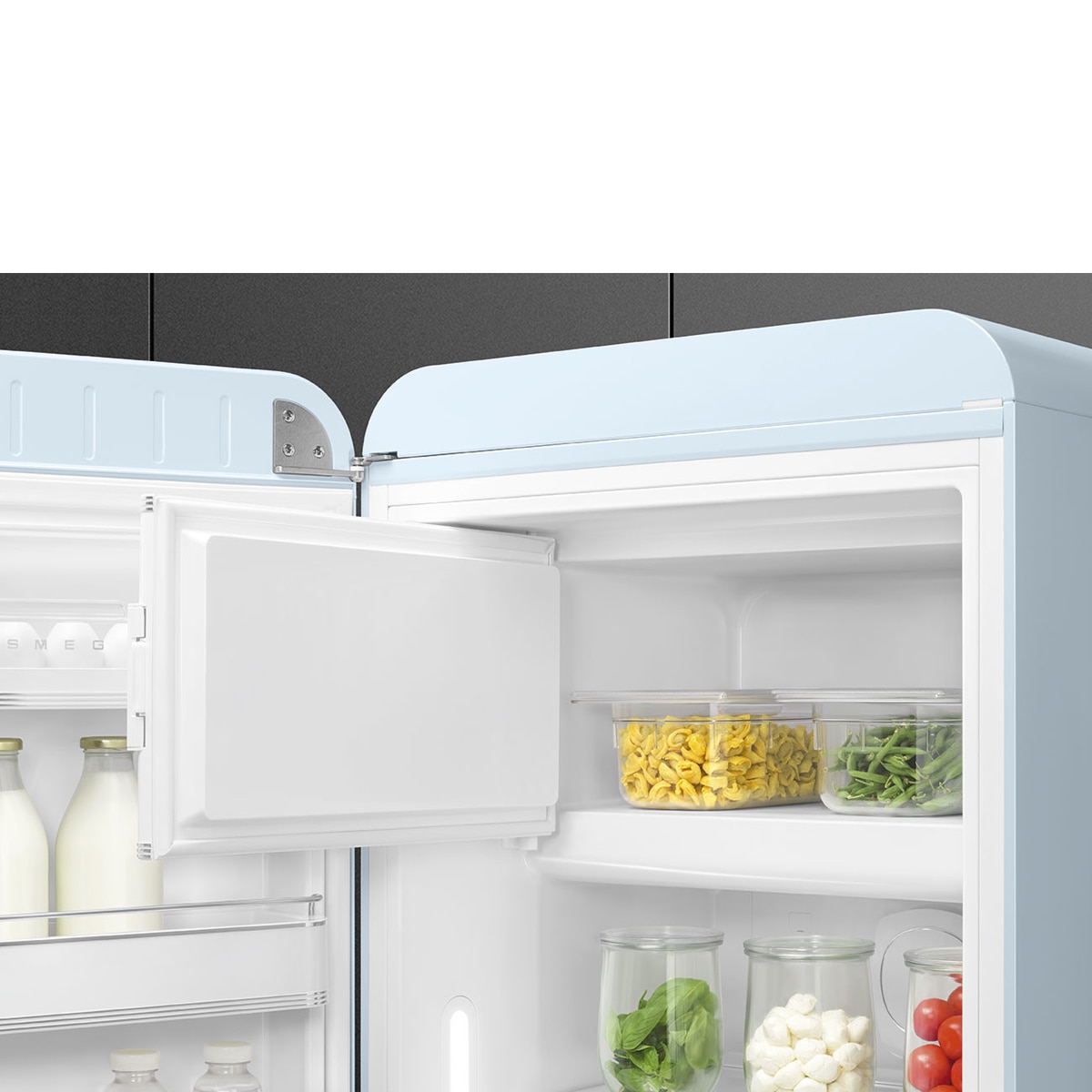 Frigorífico 1 puerta Smeg, Compresor Inverter, 270 litros, Azul, apertura a la izquierda - FAB28LPB6 Azul Cielo-6