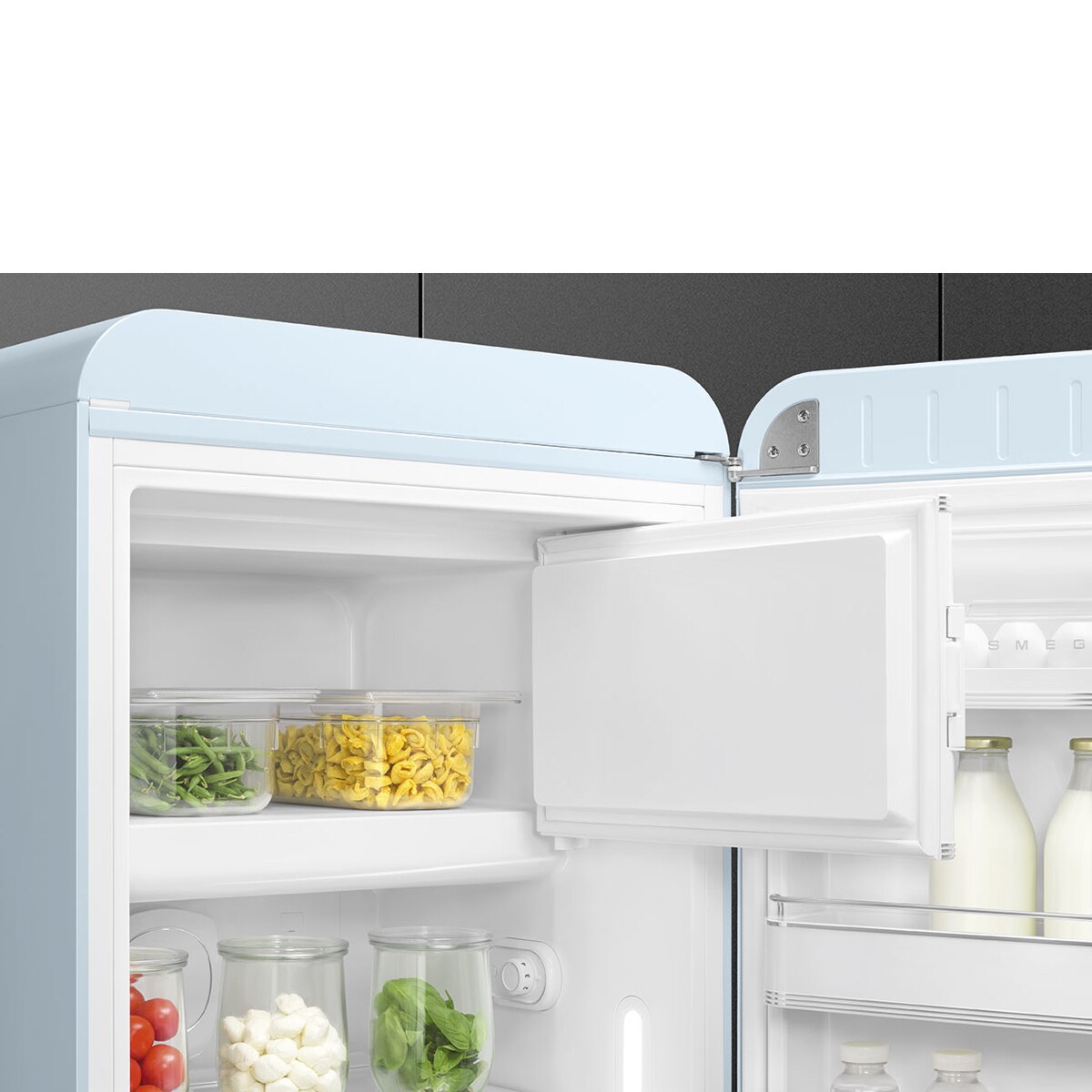 Frigorífico 1 puerta Smeg, Compresor Inverter, 270 litros, Azul, apertura a la derecha - FAB28RPB6 Azul Cielo-19