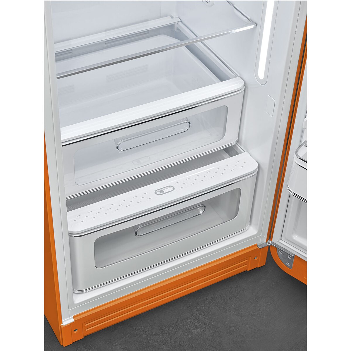 Frigorífico 1 puerta Smeg, Compresor Inverter, 270 litros, Naranja, apertura a la derecha - FAB28ROR6 Naranja-6