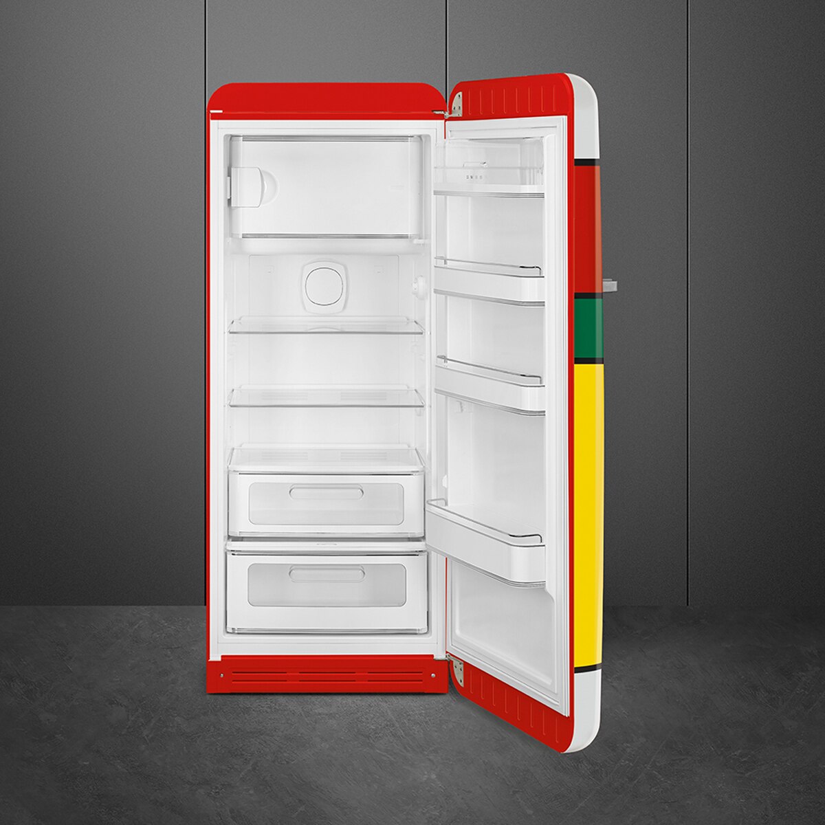 Frigorífico 1 puerta Smeg, Frío estático, 135 litros, Crema , apertura a la derecha - FAB10HRCR6 Crema-8