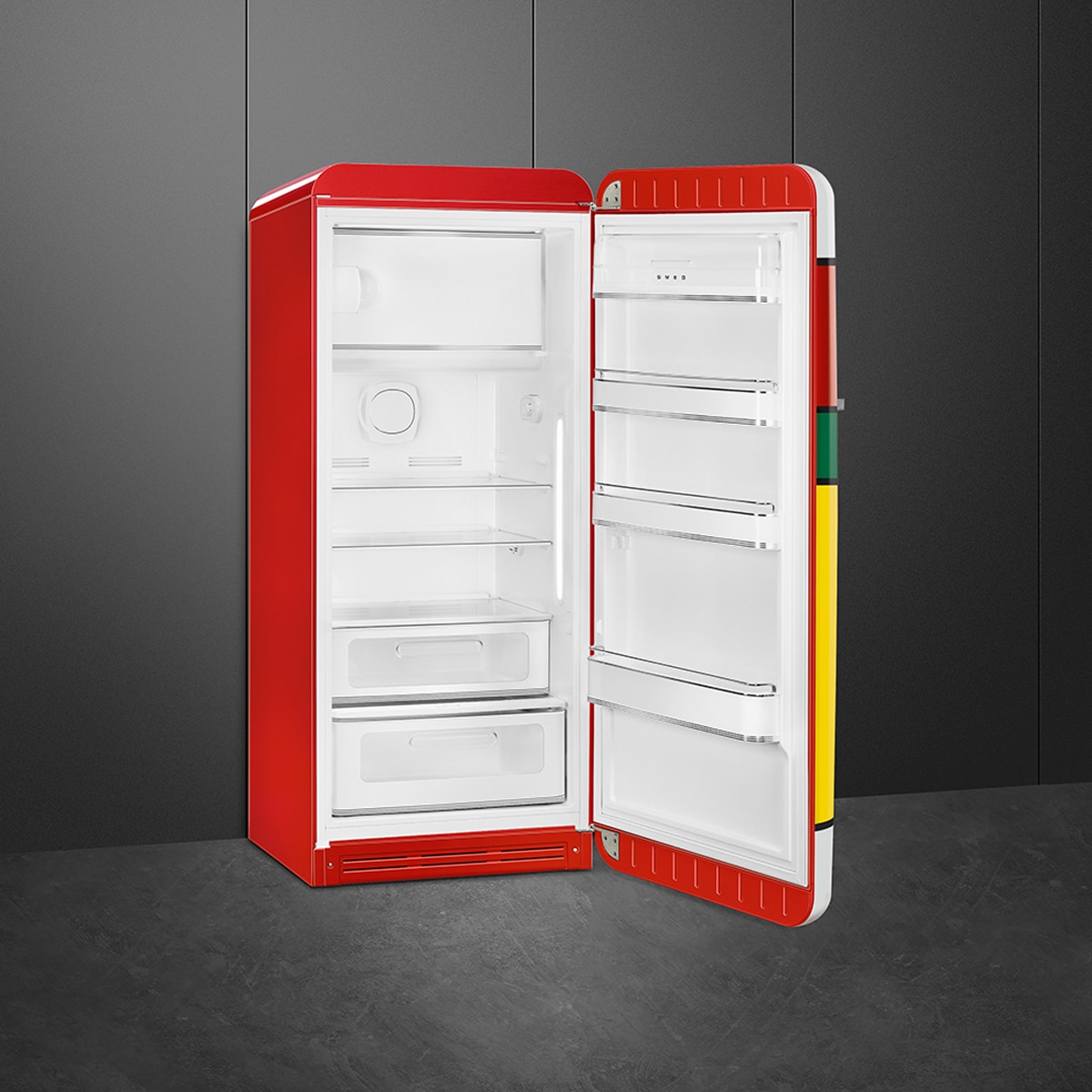 Frigorífico 1 puerta Smeg, Frío estático, 135 litros, Crema , apertura a la derecha - FAB10HRCR6 Crema-9