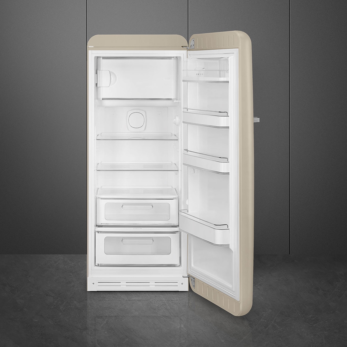 Frigorífico 1 puerta Smeg, Frío estático, 135 litros, Negro , apertura a la derecha - FAB10HRBL6 Negro-4