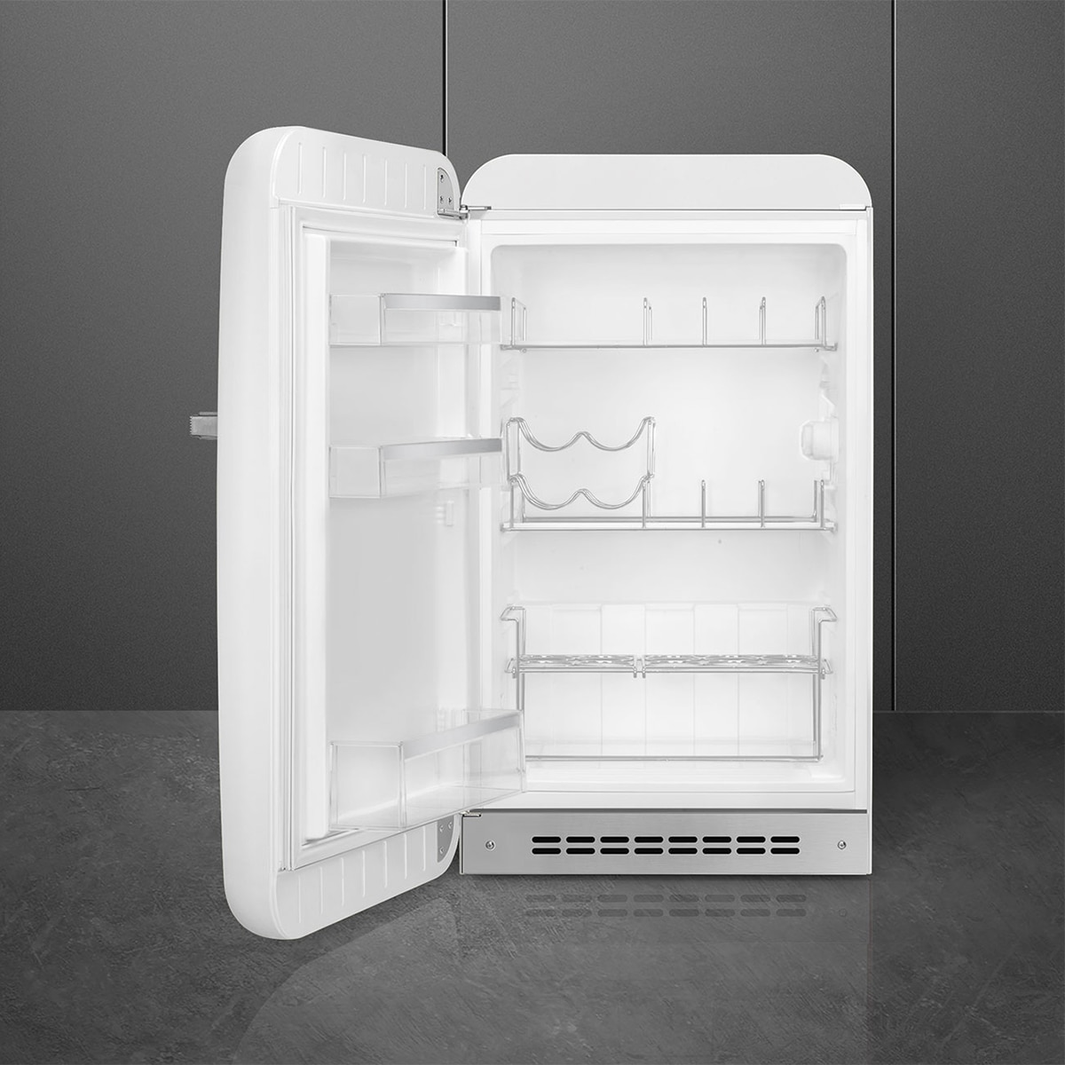 Frigorífico 1 puerta Smeg, Frío estático, 135 litros,  Blanco, apertura a la izquierda - FAB10HLWH6 Blanco-2