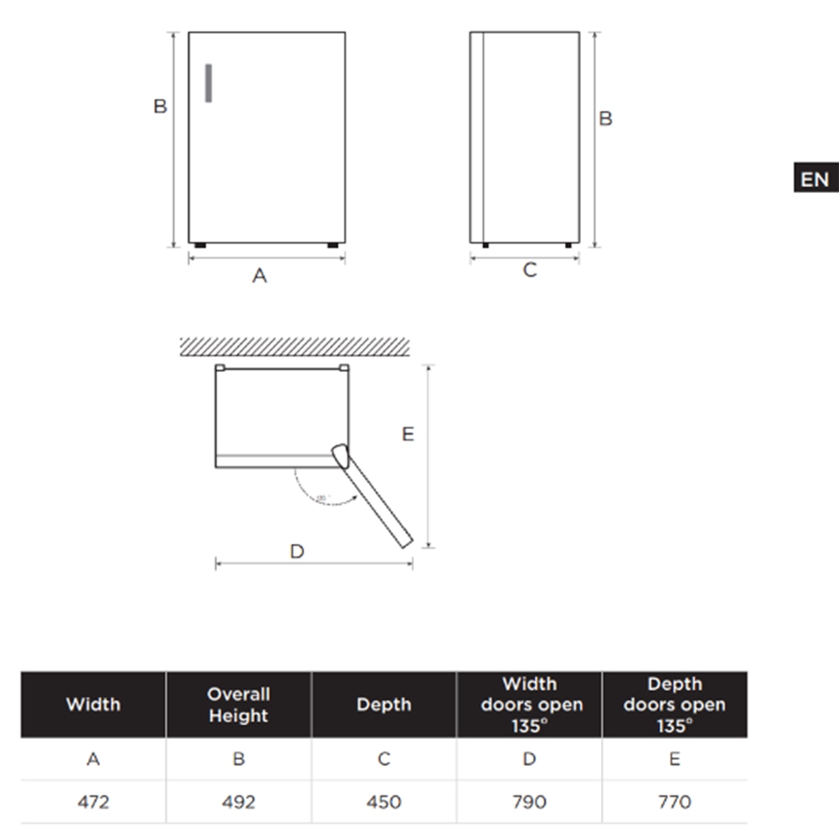 Frigorífico 1 puerta Midea sistema cíclico - MDRD86FGE01 Blanco-2