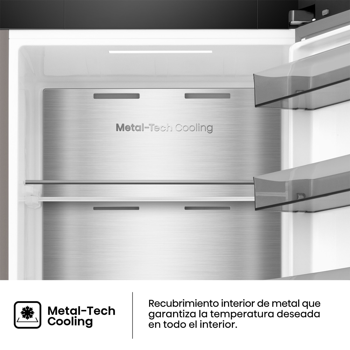 Frigorífico 1 puerta Hisense Kitchen Fit, Total No Frost - RL3K370SAIE1 Inox-9