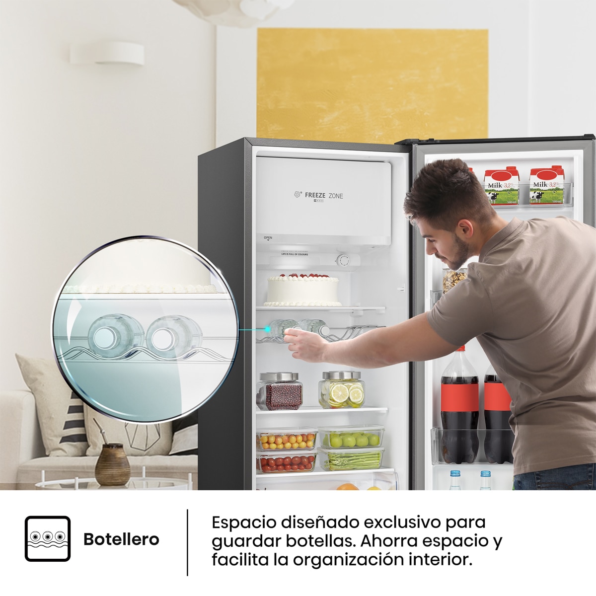 Frigorífico 1 puerta Hisense - RR220D4BDE Inox-4