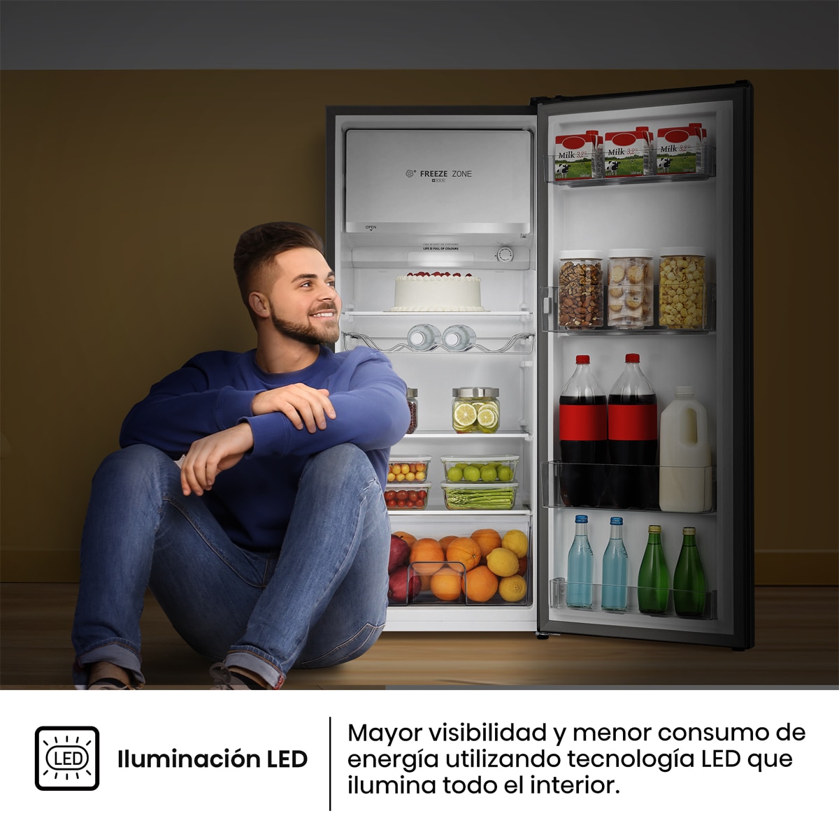 Frigorífico 1 puerta Hisense - RR220D4BDE Inox-7