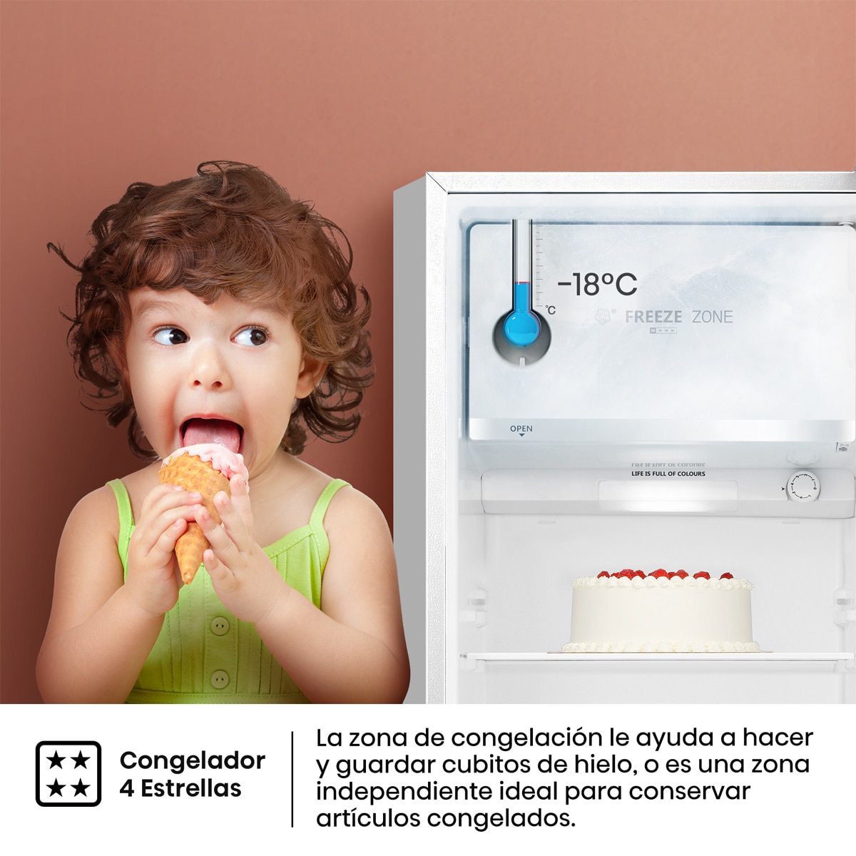 Frigorífico 1 puerta Hisense - RR220D4BWE Blanco-4