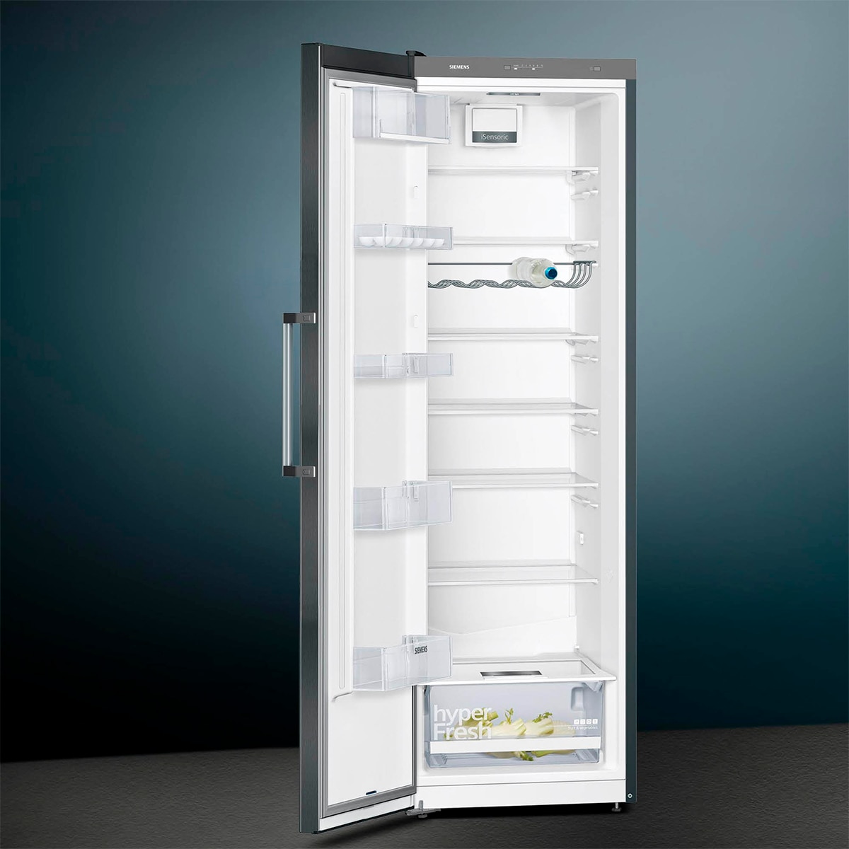 Frigorífico 1 puerta Siemens iQ300, HyperFresh, Súper-refrigeración - KS36VVWEP Acero negro antihuellas-2