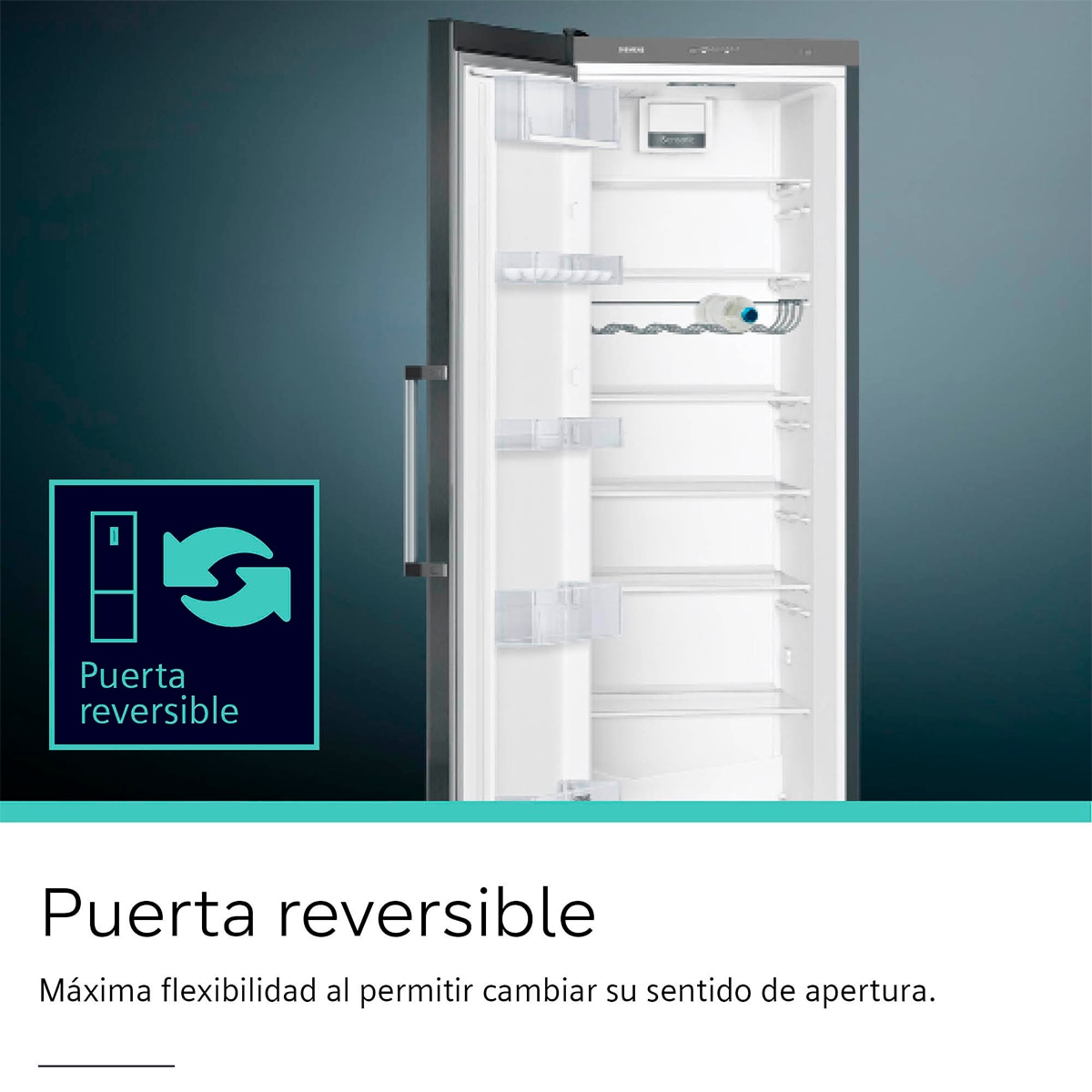 Frigorífico 1 puerta Siemens iQ300, HyperFresh, Súper-refrigeración - KS36VVWEP Acero negro antihuellas-7