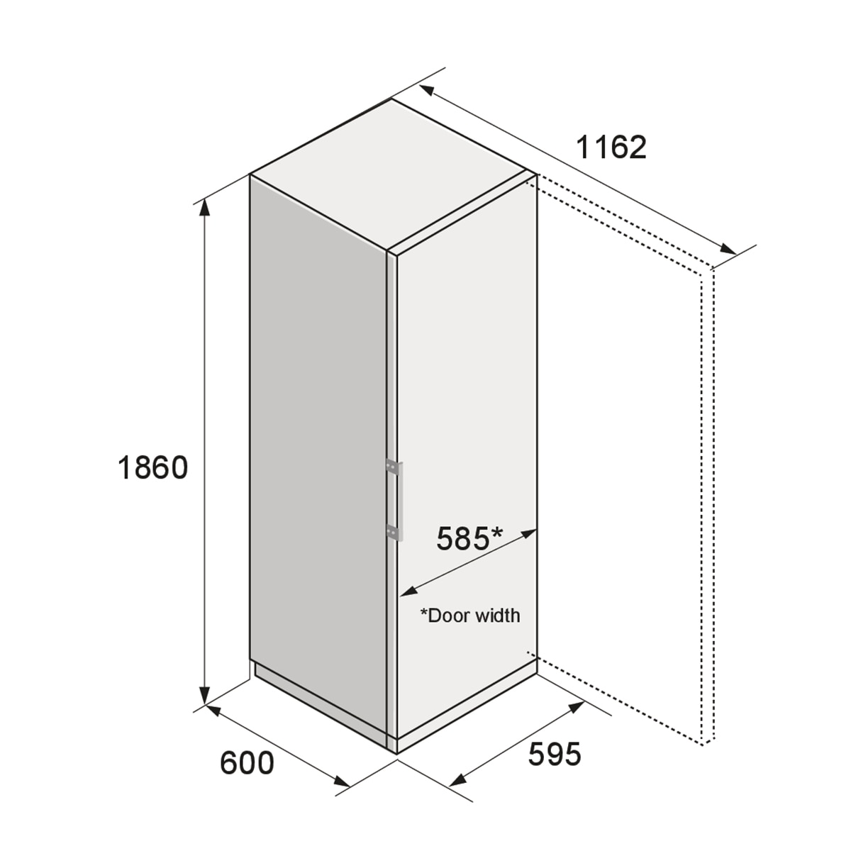 Frigorífico una puerta Asko SuperCool- RFR286KNCW1 Blanco-3