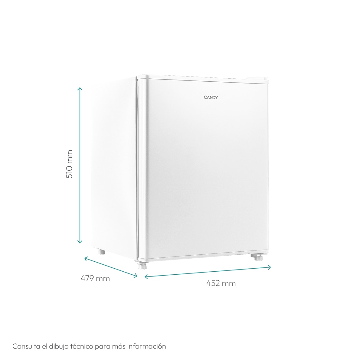 Frigorífico mini Candy - CHASD4351EWC Inox-2