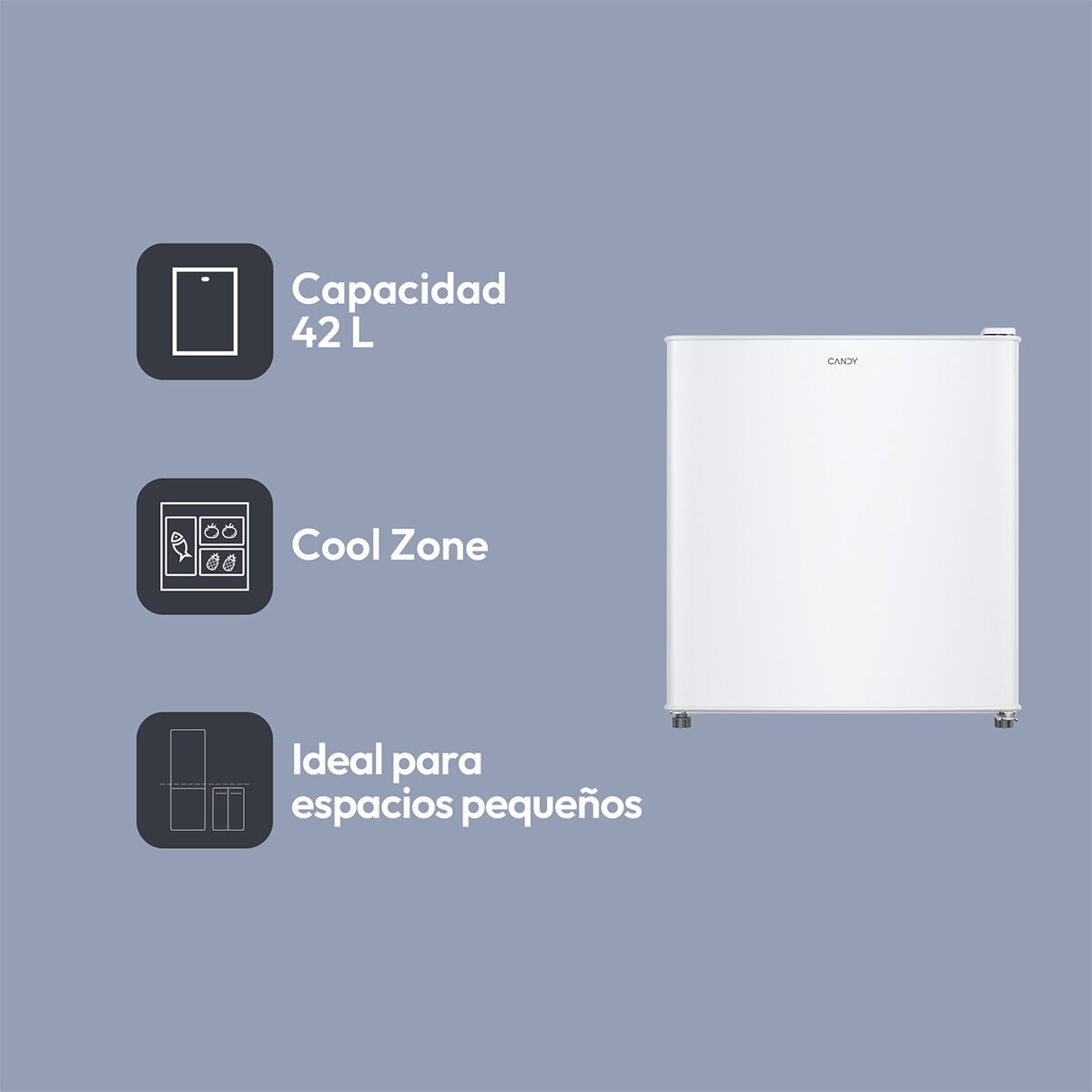 Frigorífico mini Candy - CHASD4351EWC Inox-4
