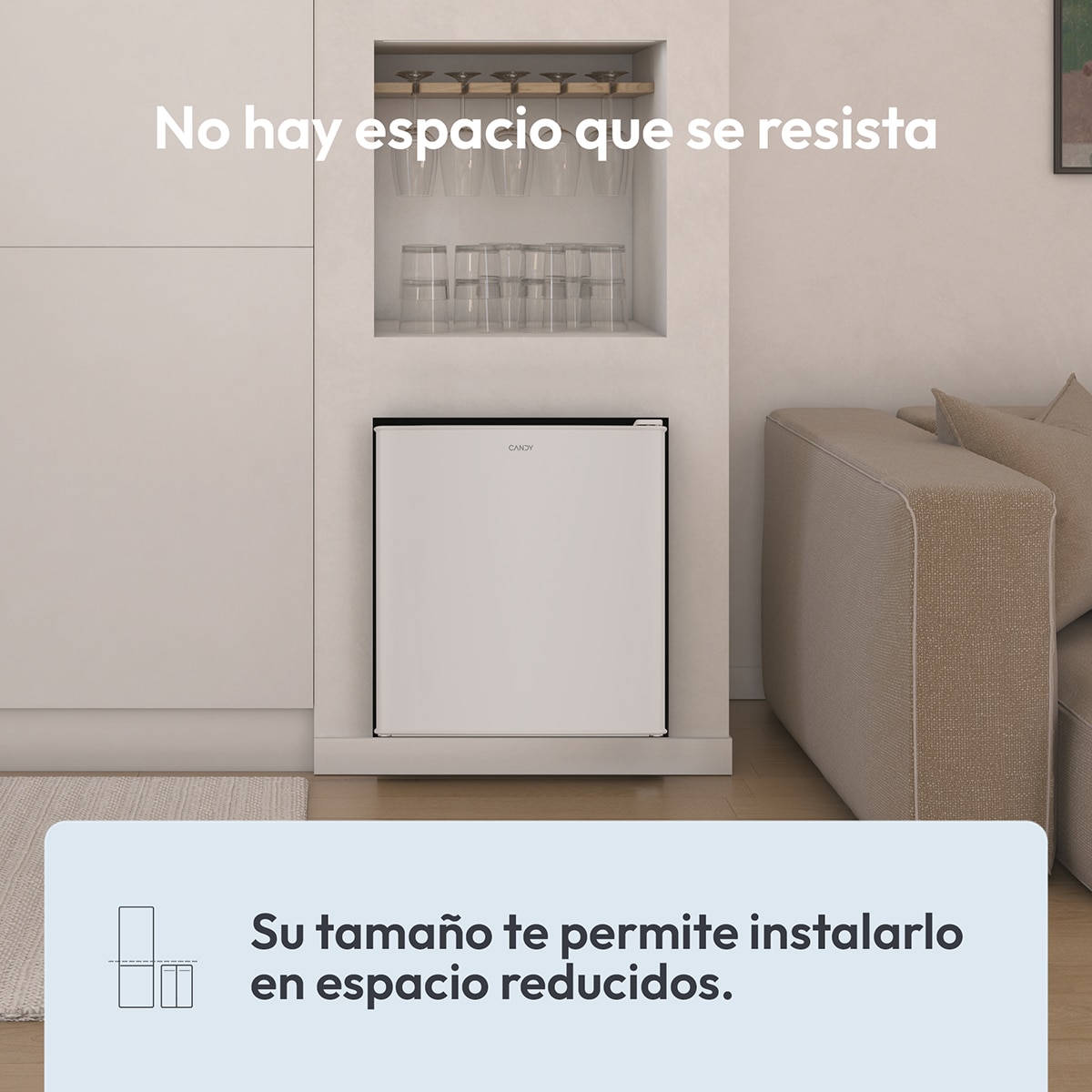 Frigorífico mini Candy - CHASD4351EWC Inox-5