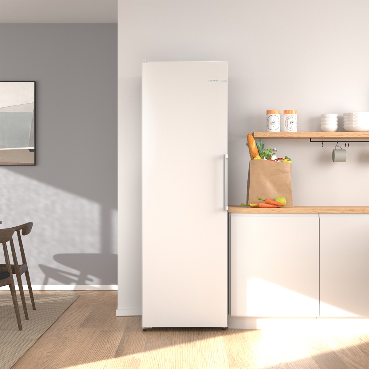 Frigorífico 1 puerta Bosch, Serie 4, Total NoFrost, capacidad XXL - KSN36VWDG - Blanco Blanco-2