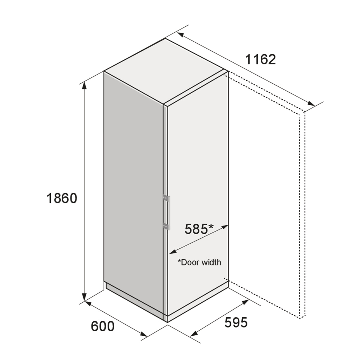 Frigorífico vertical Asko Flush Integration - RFR586KNCB1 Acero negro-3