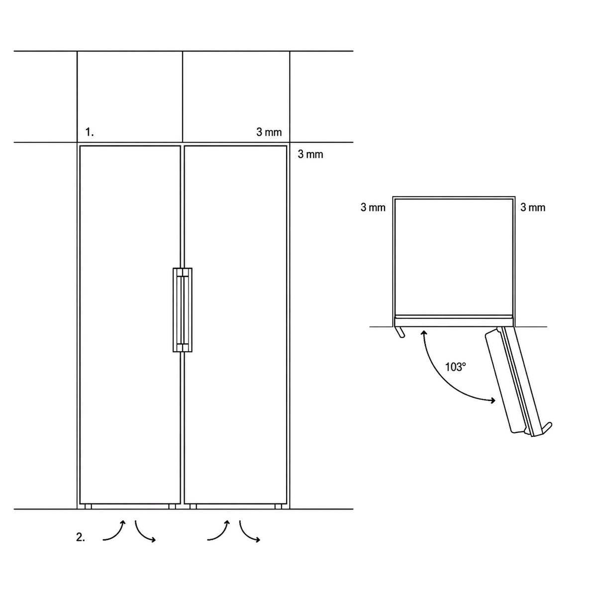 Frigorífico de 1 Porta Asko RFR586KNCB1 Flush Integration de 186 cm Aço preto-7