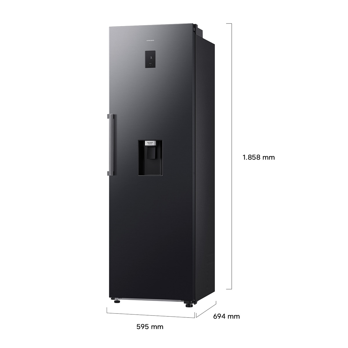 Frigorífico 1 Puerta Samsung Bespoke AI 186cm 382L Clase C Grafito RR70H39DCFEF Grafito-2