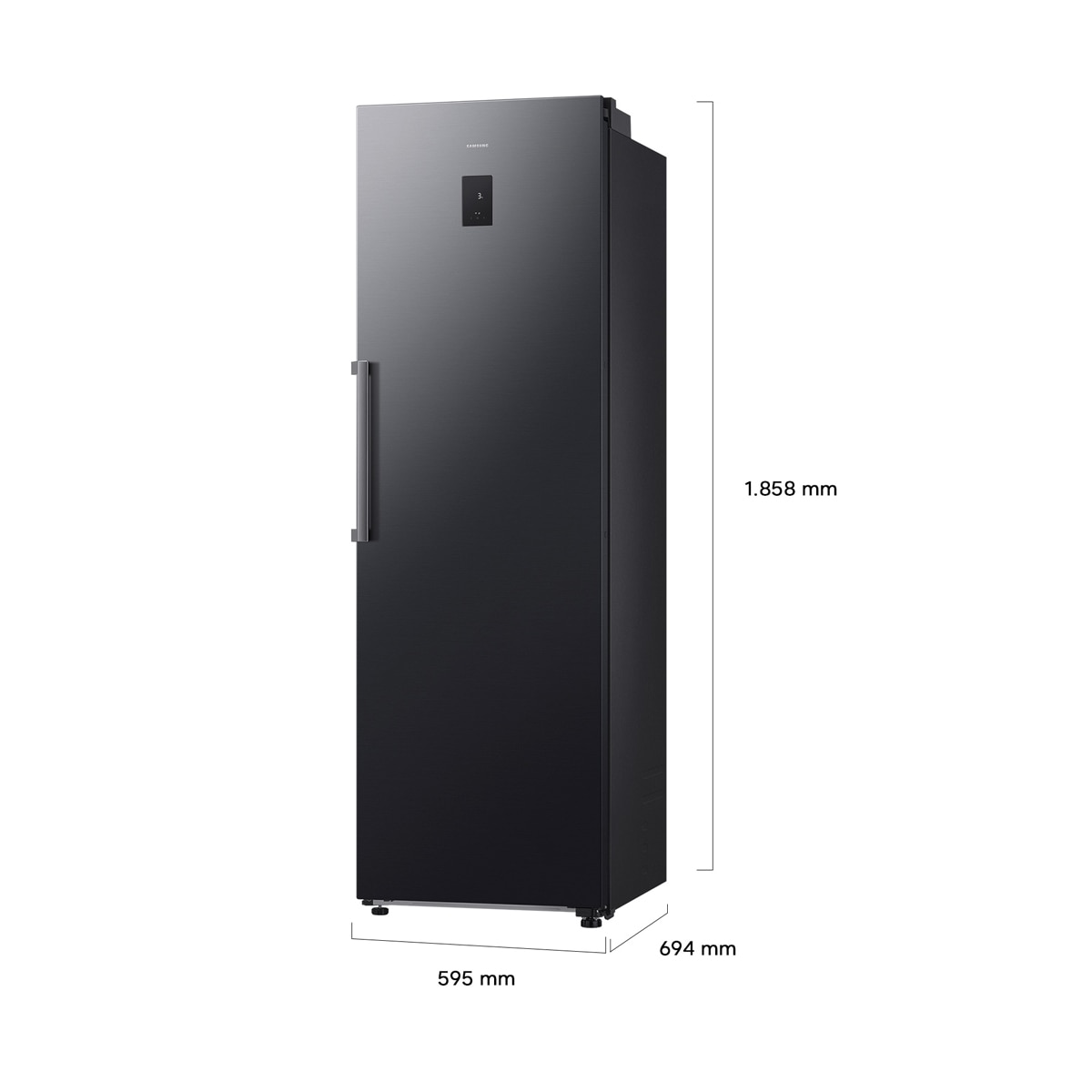 Frigorífico 1 Puerta Samsung Bespoke AI 186cm 387L Clase D Grafito RR70H39CDFEF Grafito-2