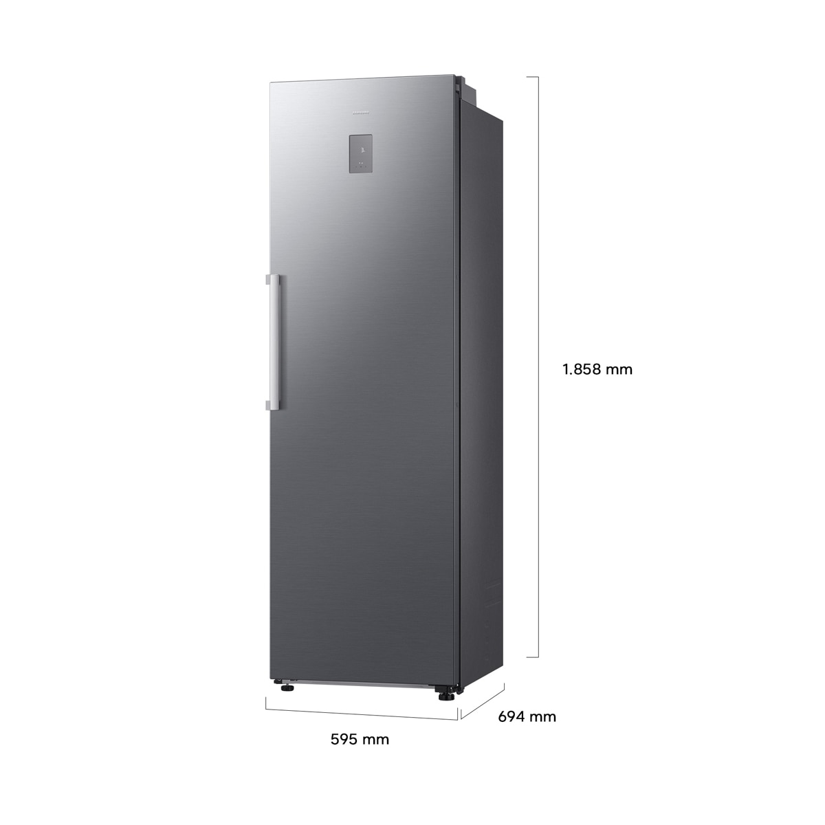 Frigorífico 1 Puerta Samsung Bespoke AI 186cm 387L Clase D Inox RR70H39CDTEF Inox-2