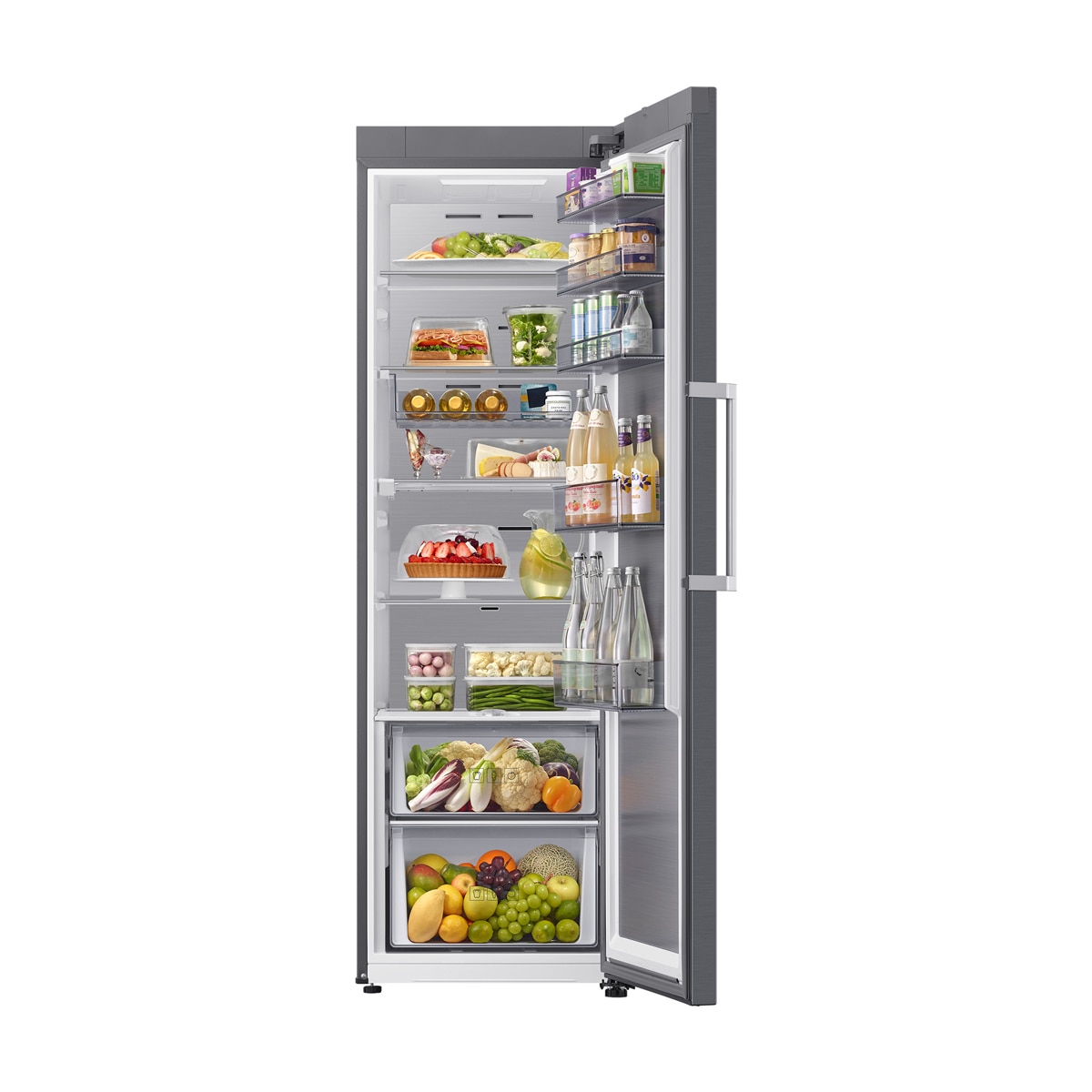 Frigorífico 1 Puerta Samsung Bespoke AI 186cm 387L Clase D Inox RR70H39CDTEF Inox-10