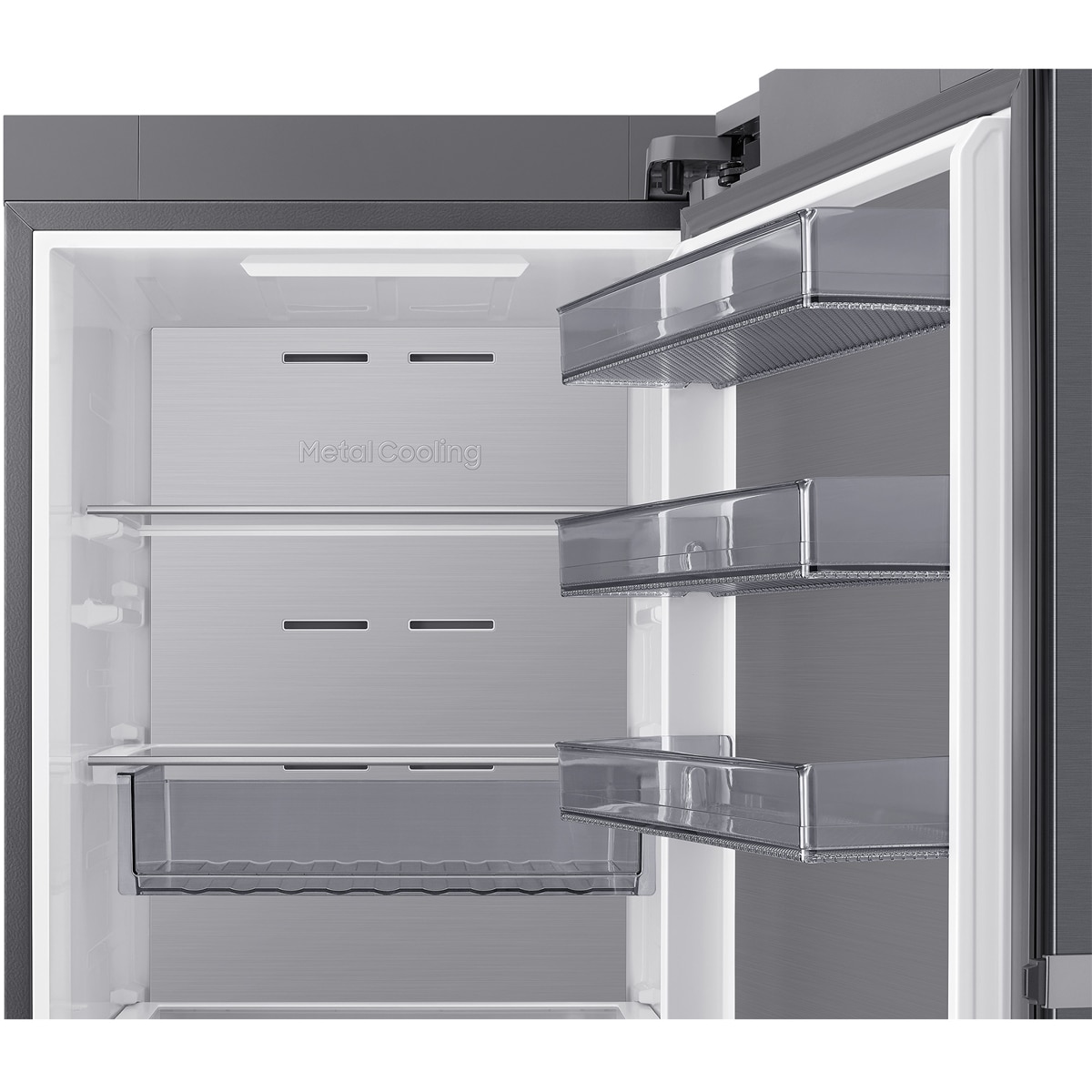 Frigorífico 1 Puerta Samsung Bespoke AI 186cm 387L Clase D Inox RR70H39CDTEF Inox-11
