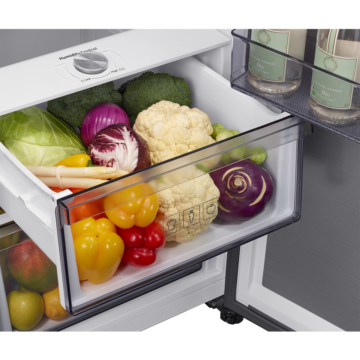 Frigorífico 1 Puerta Samsung Bespoke AI 186cm 387L Clase D Inox RR70H39CDTEF Inox-14